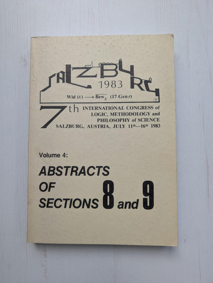 International Congress of Logic, Methodology & Philosophy of Science Vol 4, 1983