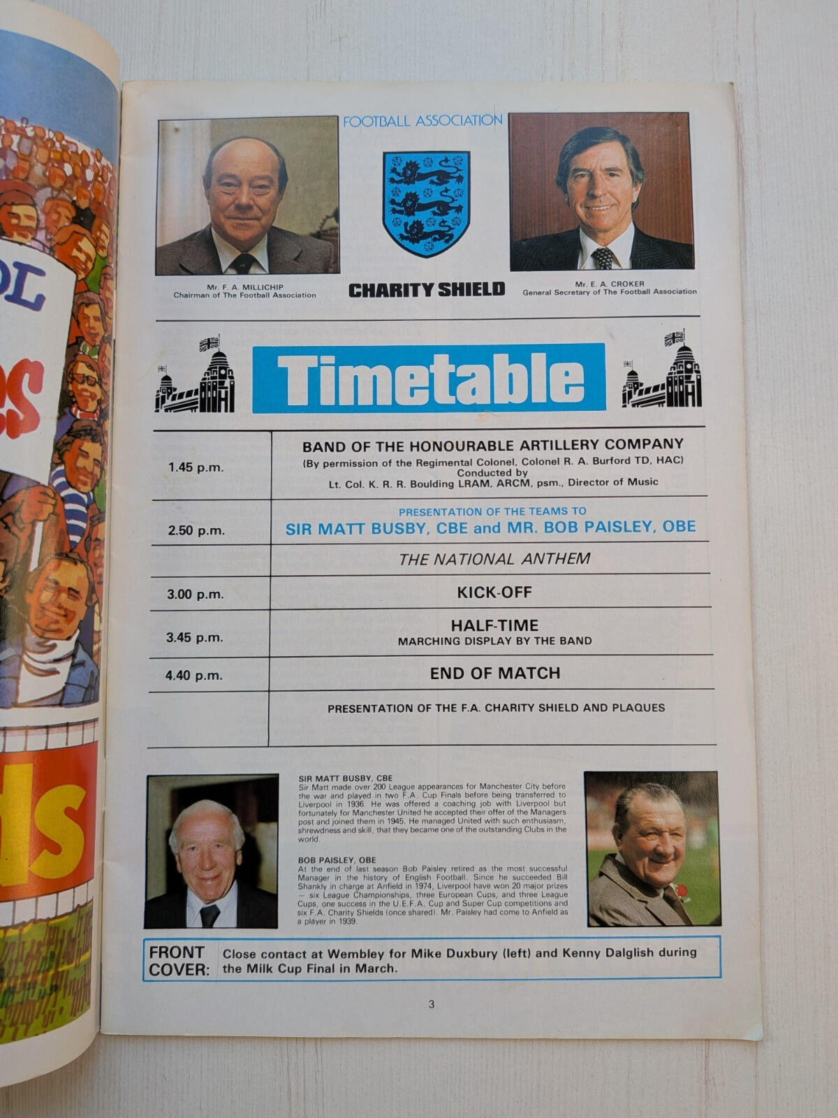 F.A. Charity Shield Programme - Liverpool VS Manchester United, 20th August 1983