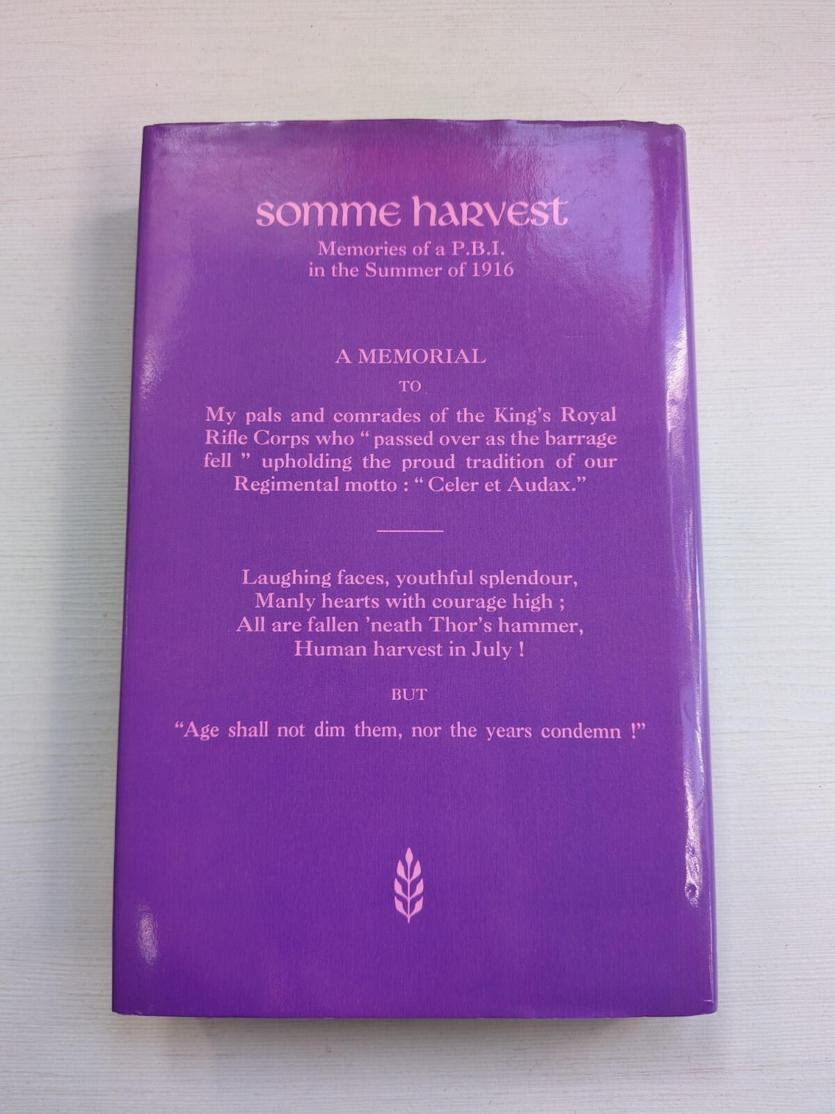 Somme Harvest by Giles E. M. Eyre - 1991 - London Stamp Exchange Ltd