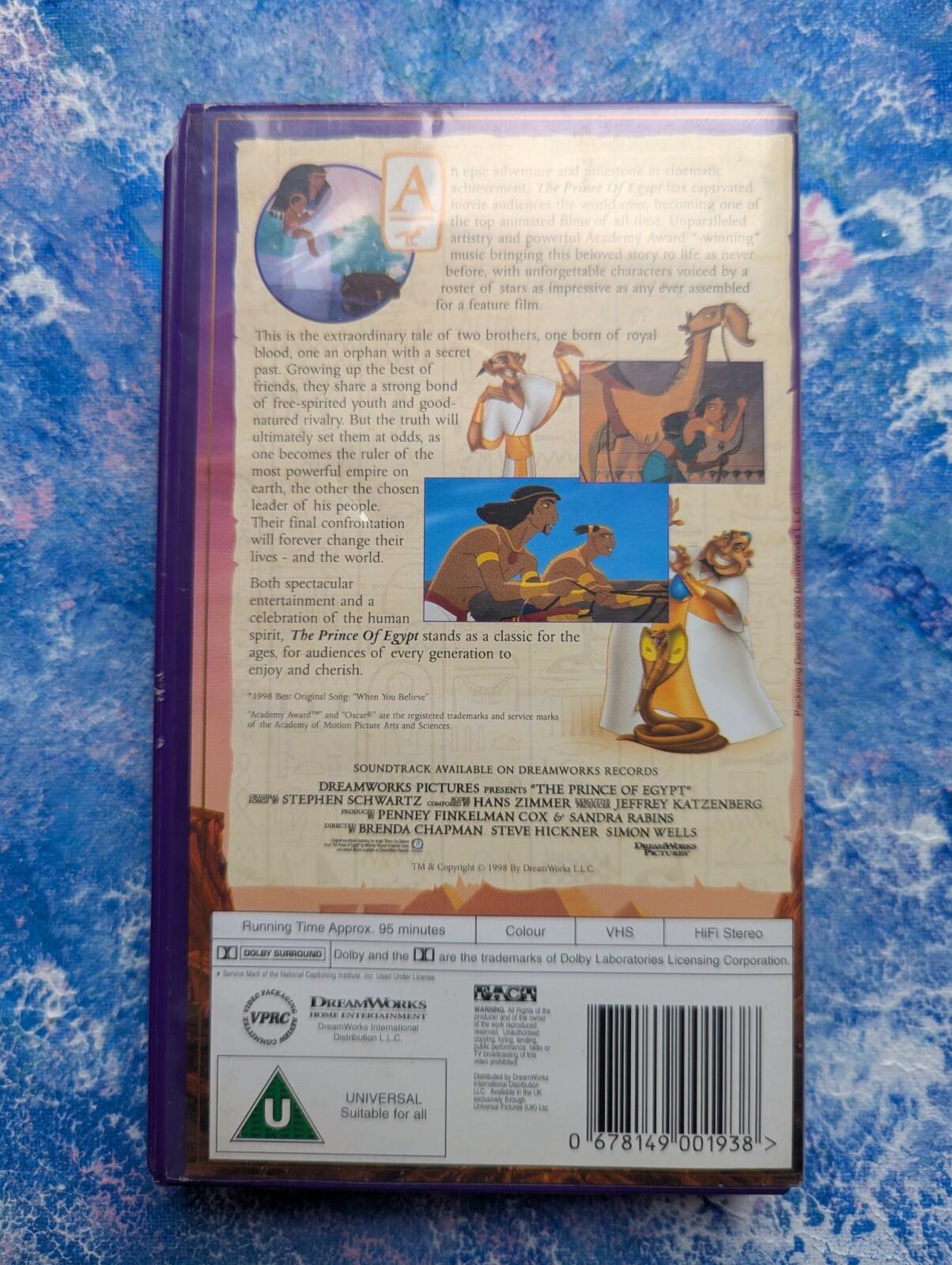 The Prince of Egypt - 1998 - Dreamworks VHS Tape