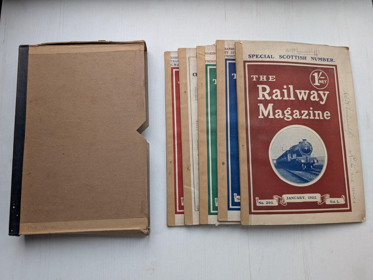 The Railway Magazine January-June 1922 - x5 Issues in Slipcase