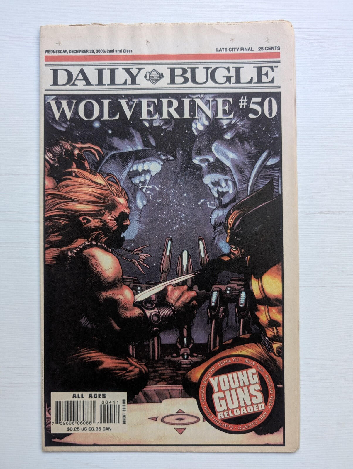 Daily Bugle Wolverine #50 - 2006 - Marvel Mini Newspaper