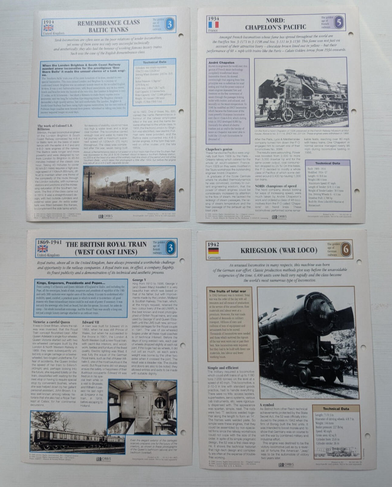 The Golden Age of British Railways - Orbis Direct - x25 Card Bundle