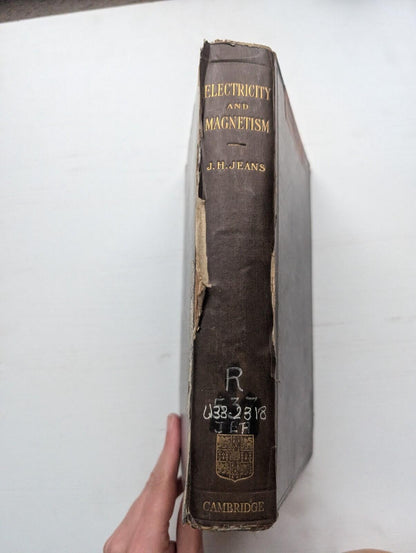 The Mathematical Theory of Electricity and Magnetism by J.H. Jeans - 1927