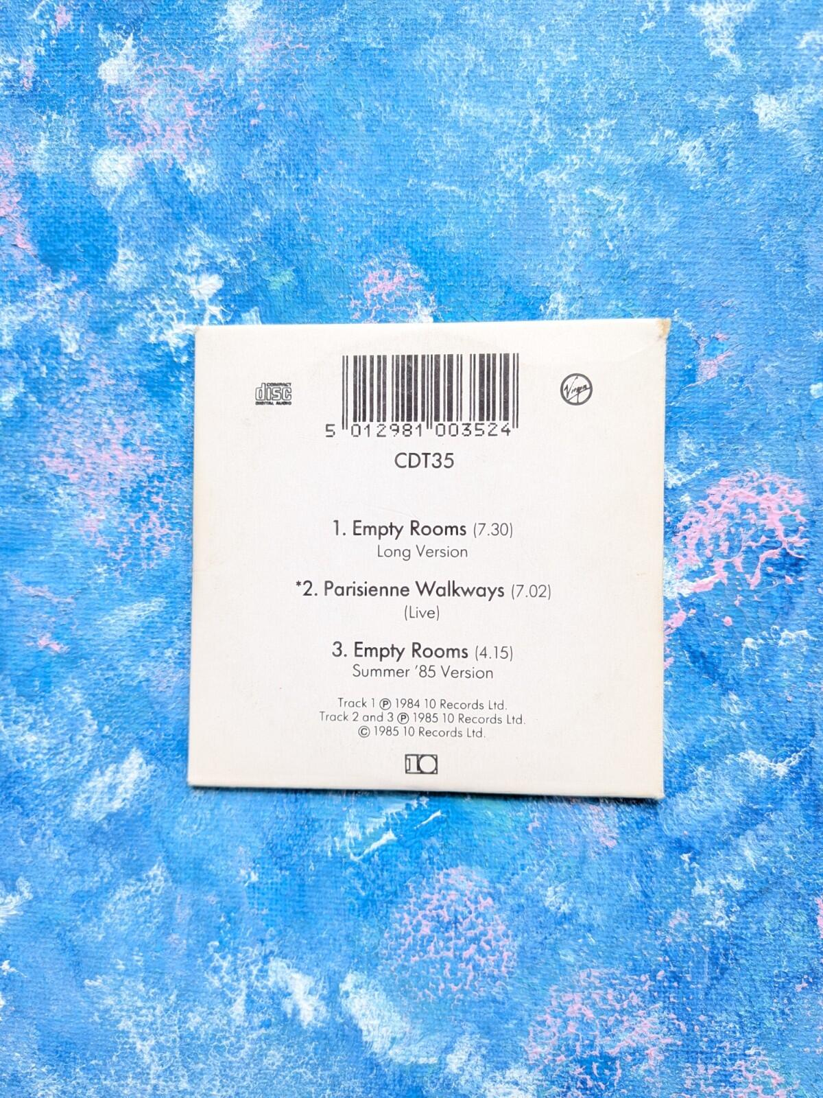 Gary Moore - Empty Rooms 3" Mini CD - 1988 - 10 Records Ltd