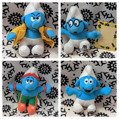 The Smurfs Small Plush/Soft Toys x4 Bundle, 2000, McDonalds
