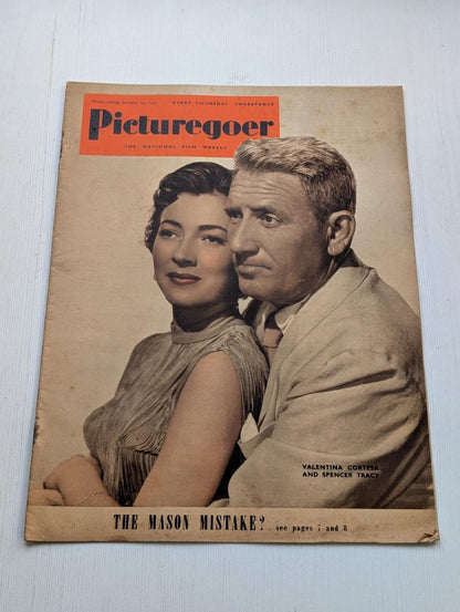 Picturegoer January 14, 1950 - Valentina Cortesa & Spencer Tracy Cover