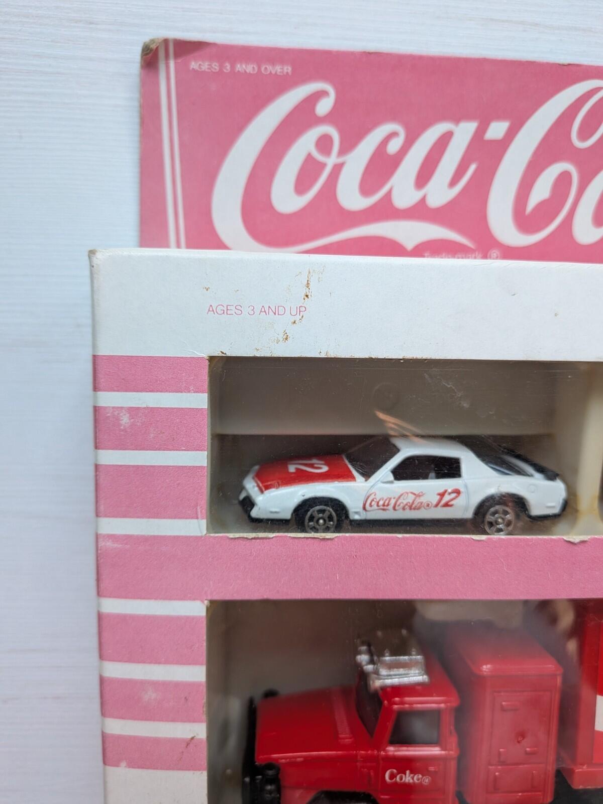 Vintage Coca-Cola Die-Cast 4-Piece Racing Set - 1979 - Hartoy