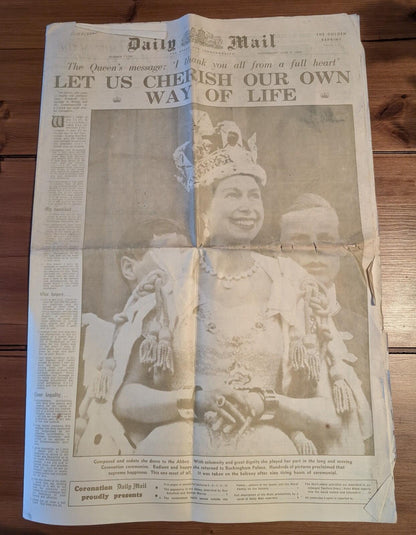 Daily Mail No. 17,791 - Wednesday 9th June 1953 - Queen Elizabeth II Coronation