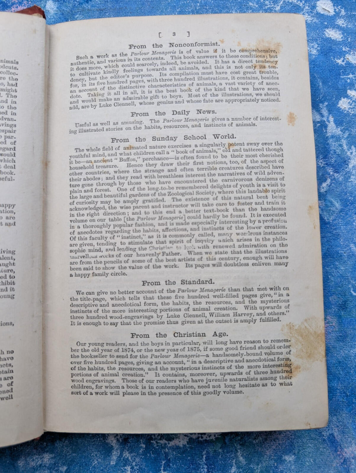 The Parlour Menagerie - Descriptive & Anecdotal 3rd Edition - 1881, John Hogg