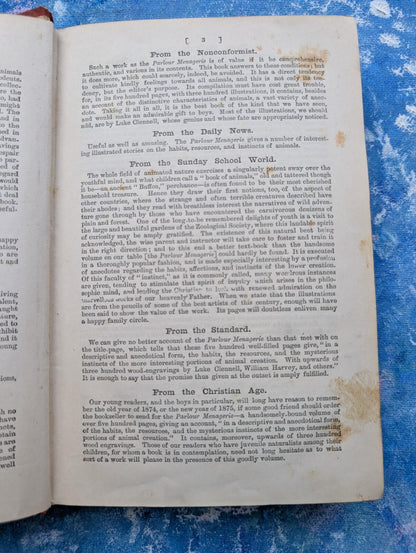 The Parlour Menagerie - Descriptive & Anecdotal 3rd Edition - 1881, John Hogg