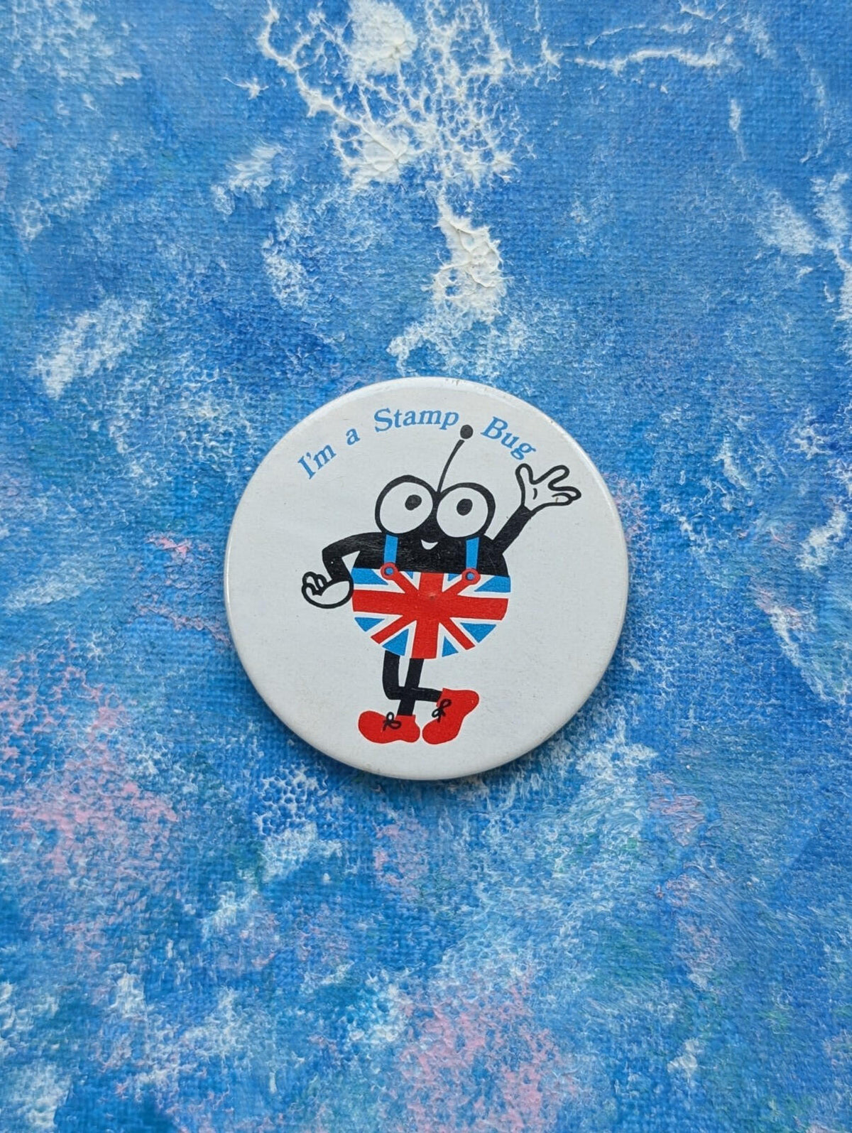 Vintage Royal Mail "I'm a Stamp Bug" Badge - 1980s