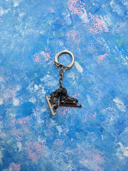 Vintage Miniature Ice Skates Retro-Style Novelty Keyring