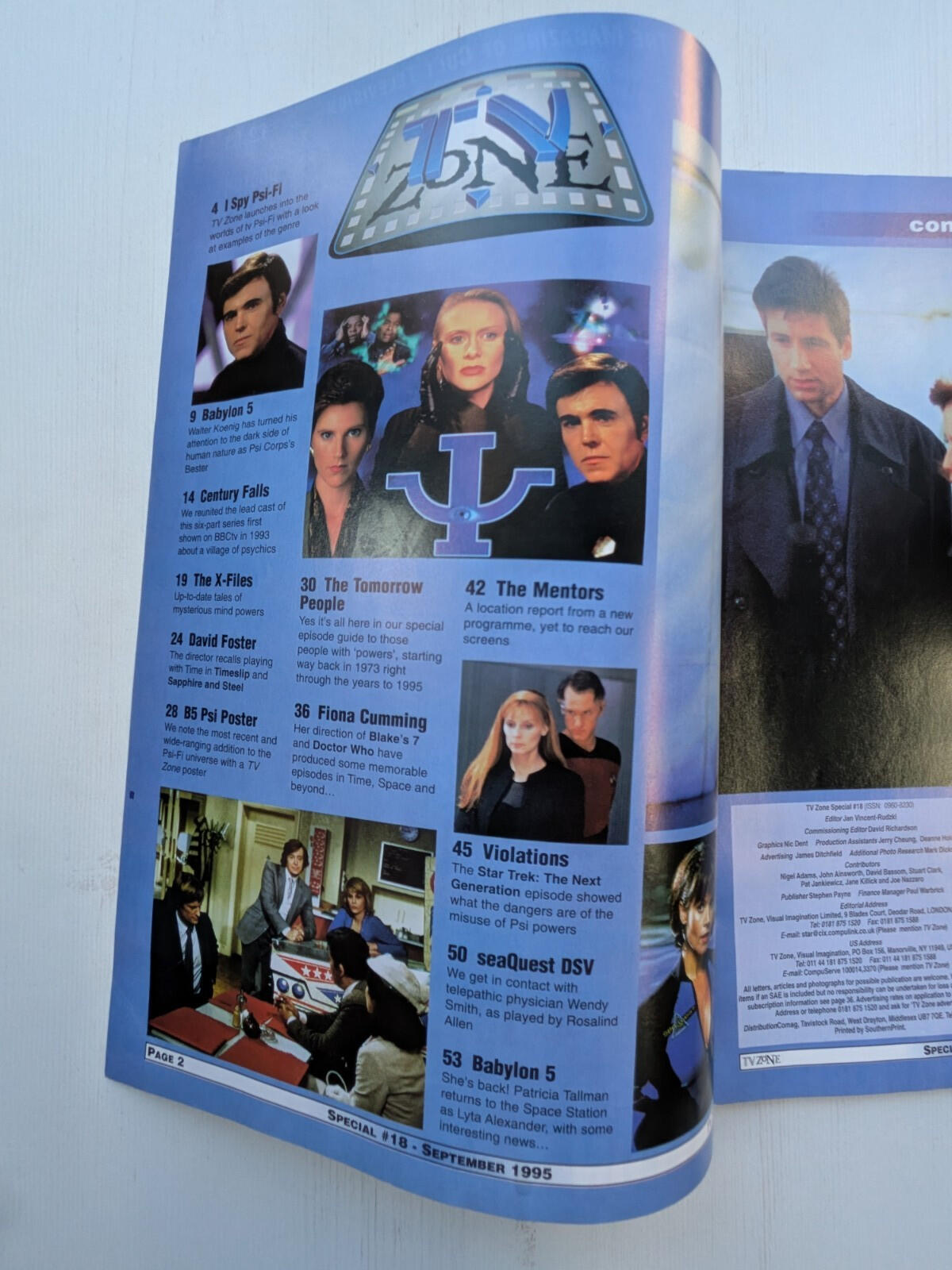 TV Zone Special #18 September 1995, Psi-Fi Special, Babylon 5/X-Files/Doctor Who