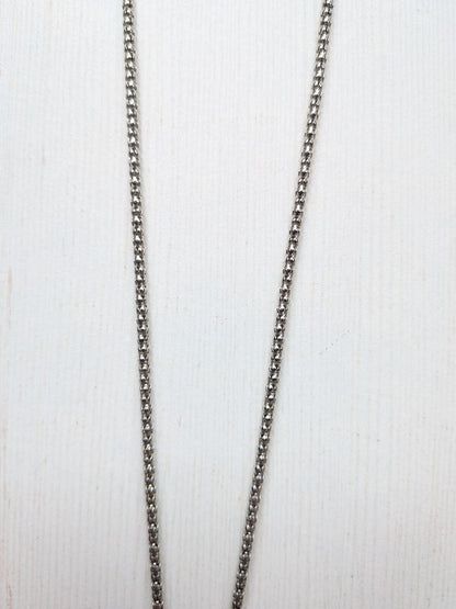 Boho/Hippie-Style Metal Mesh Necklace with Multi-Coloured Elephant Pendant