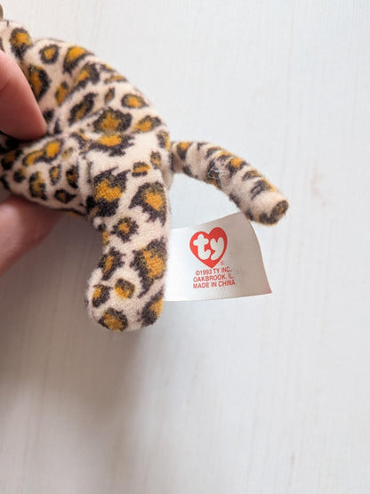 Teenie Beanie Babies Freckles the Leopard Small Toy - 1993 - TY/McDonalds