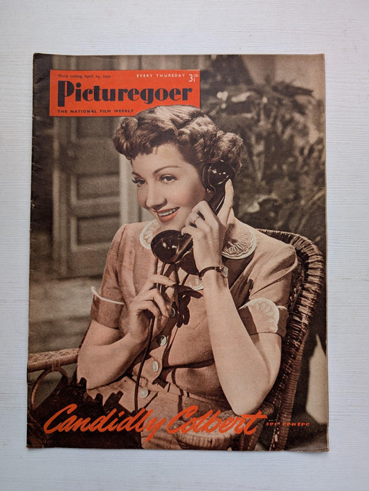 Picturegoer: The National Film Weekly April 19, 1952 - Claudette Colbert Cover