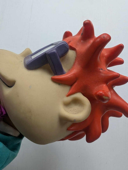 Rugrats In Paris Chuckie Finster Plush Doll with Vinyl Head, Vintage Nickelodeon
