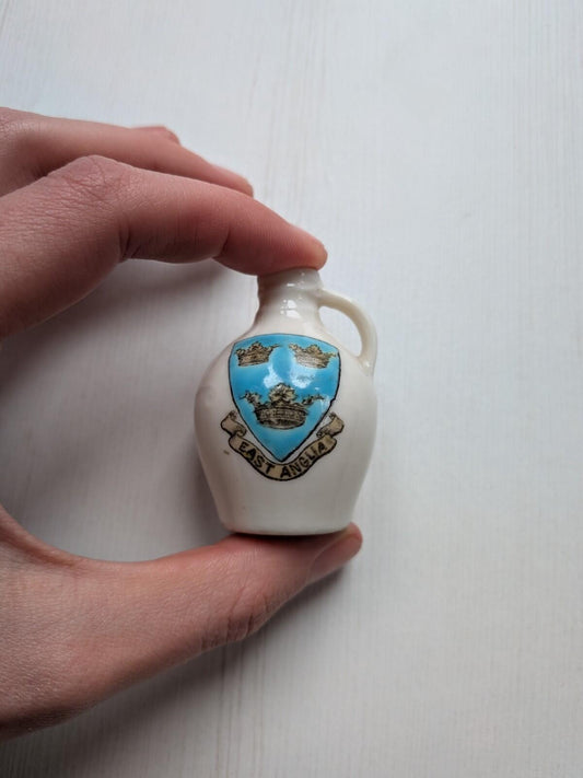 W.H. Goss Miniature Jug With East Anglia Crest - No. 449119