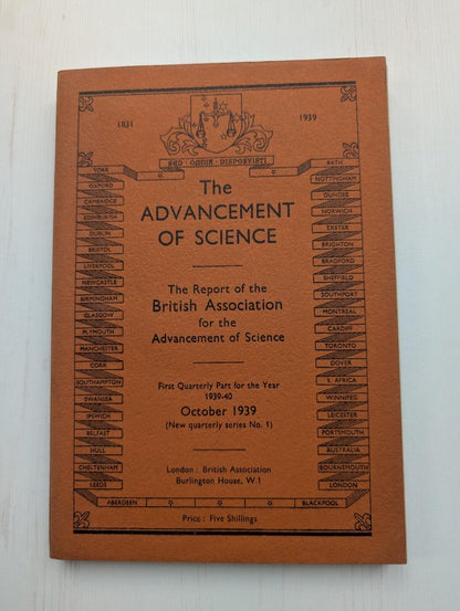 British Association For The Advancement of Science Report No.1 - October 1939