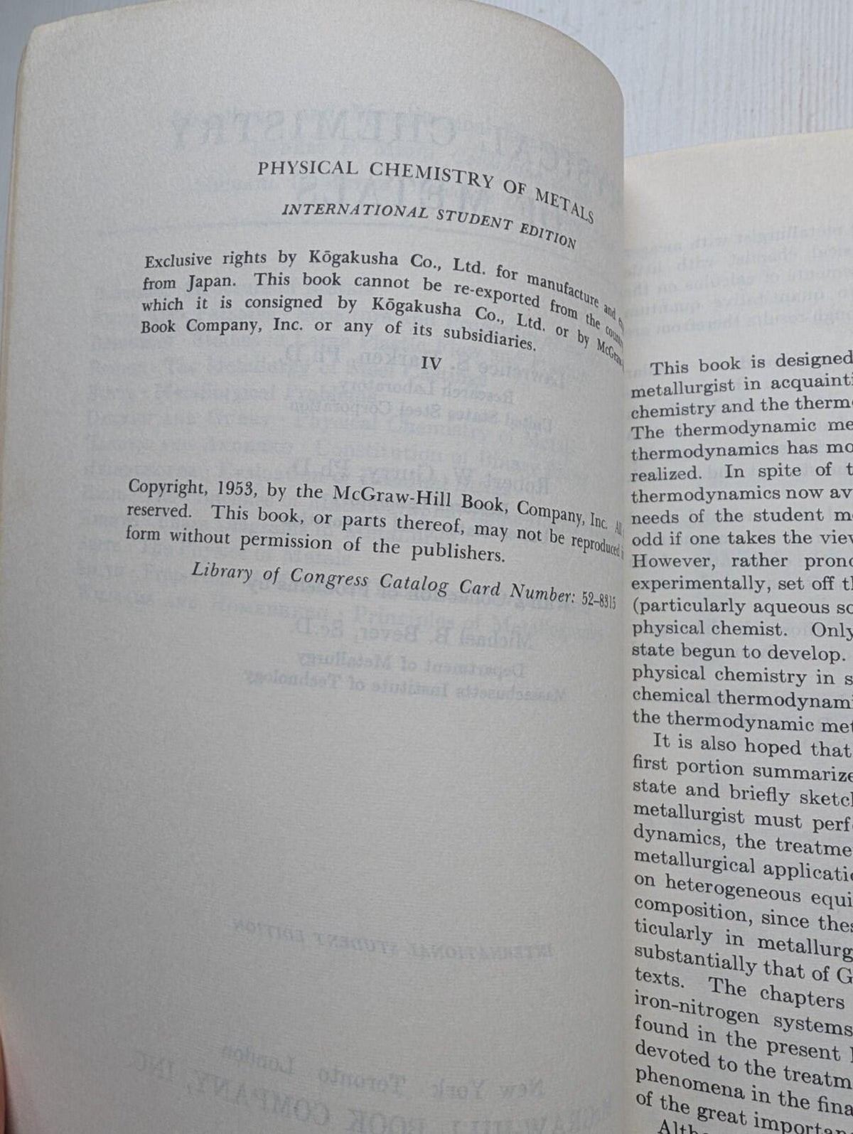 Physical Chemistry of Metals by Lawrence Darken/Robert Gurry - 1953