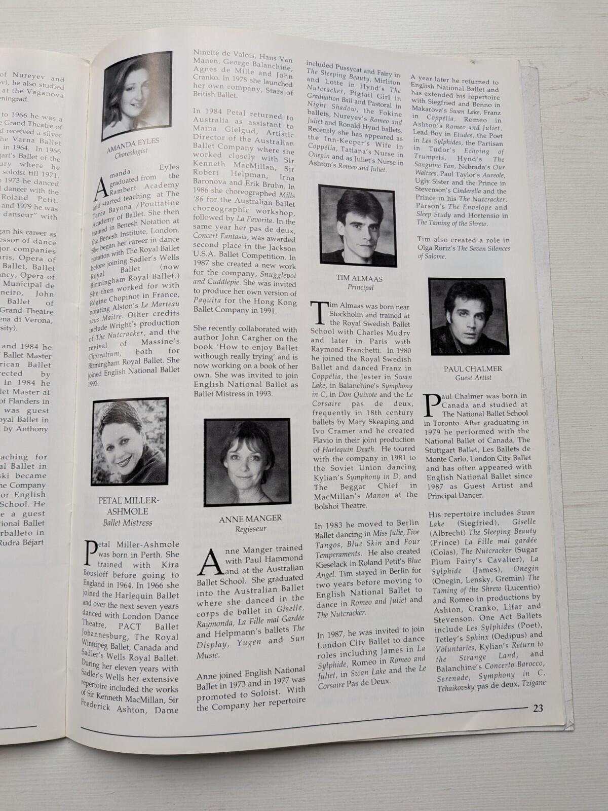 English National Ballet The Nutcracker Programme - Liverpool Empire Theatre 1994