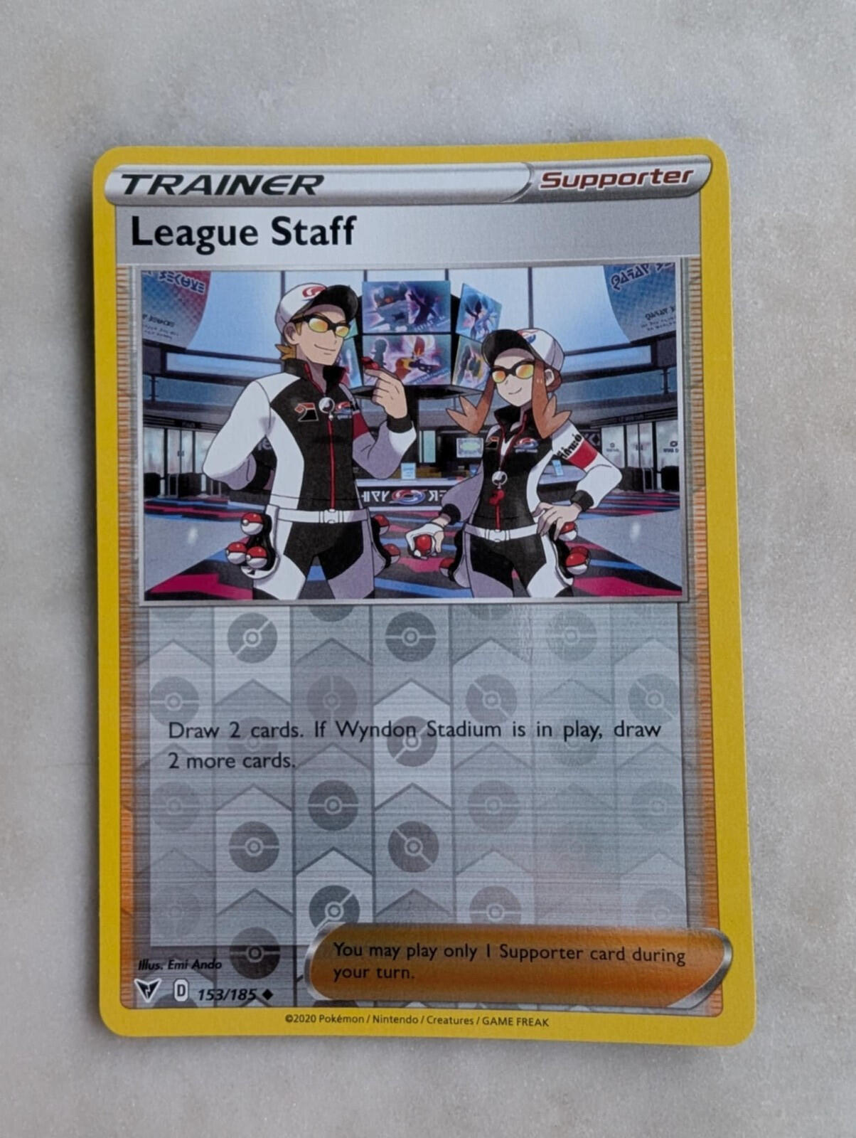 League Staff 153/185 Reverse Holo - 2020 - Chilling Reign