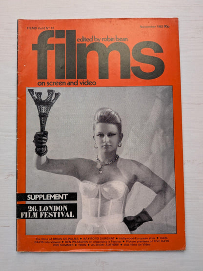 Films on Screen and Video Vol. 2 No. 12 November 1982, 26th London Film Festival