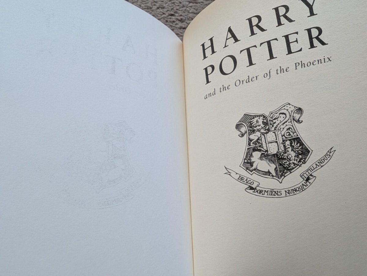 Harry Potter and the Order of The Phoenix - 1st Edition With Print Errors - 2003