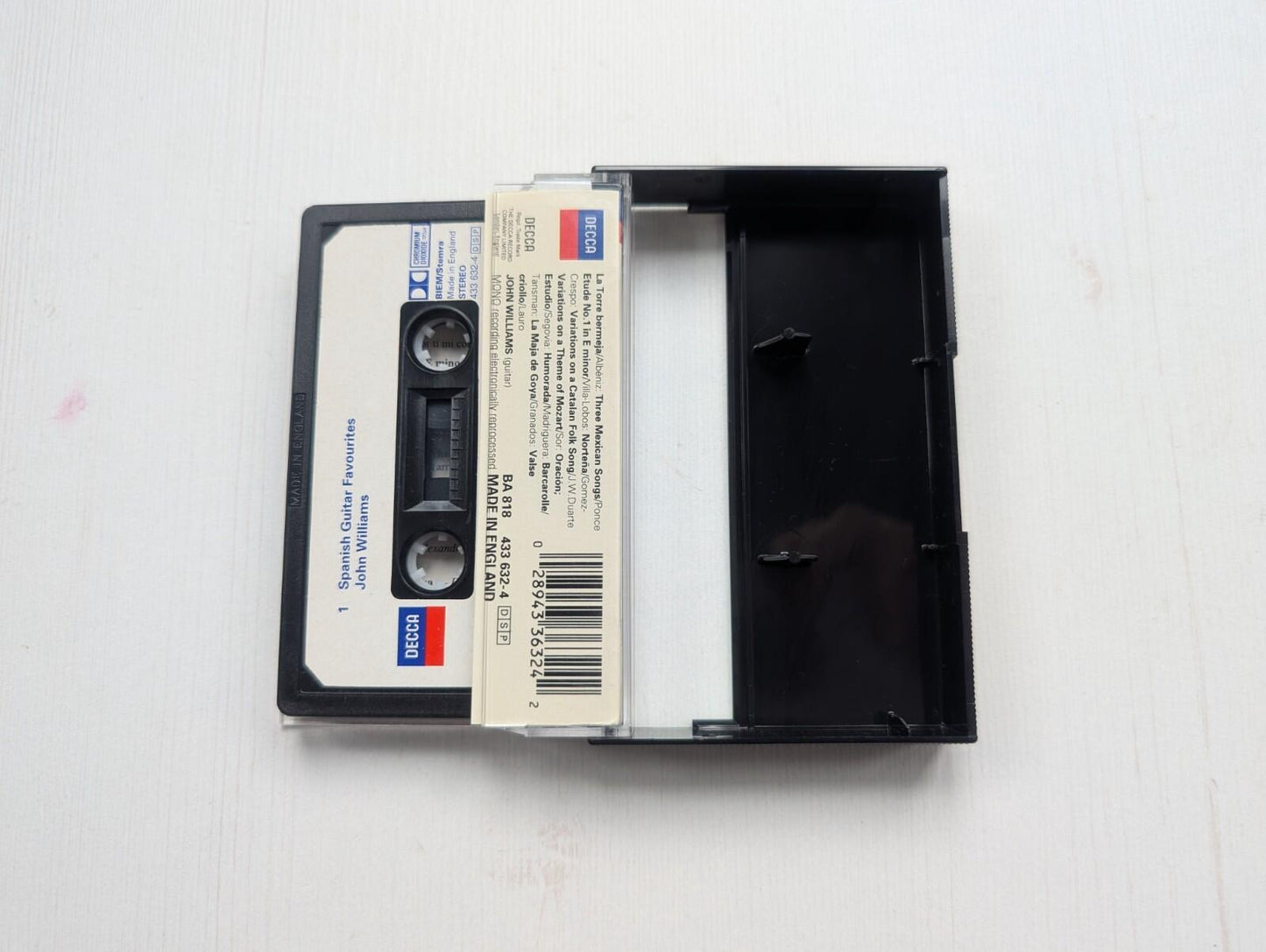 John Williams - Spanish Guitar Favourites - 1972 - Decca Cassette Tape