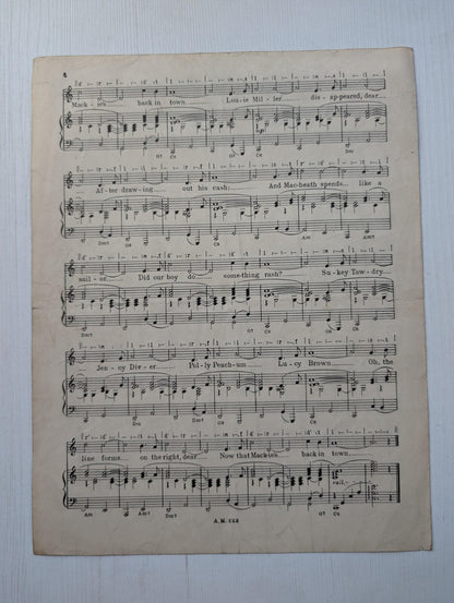 Mack the Knife Sheet Music by Kurt Weill/Louis Armstrong - 1956 - Arcadia Music