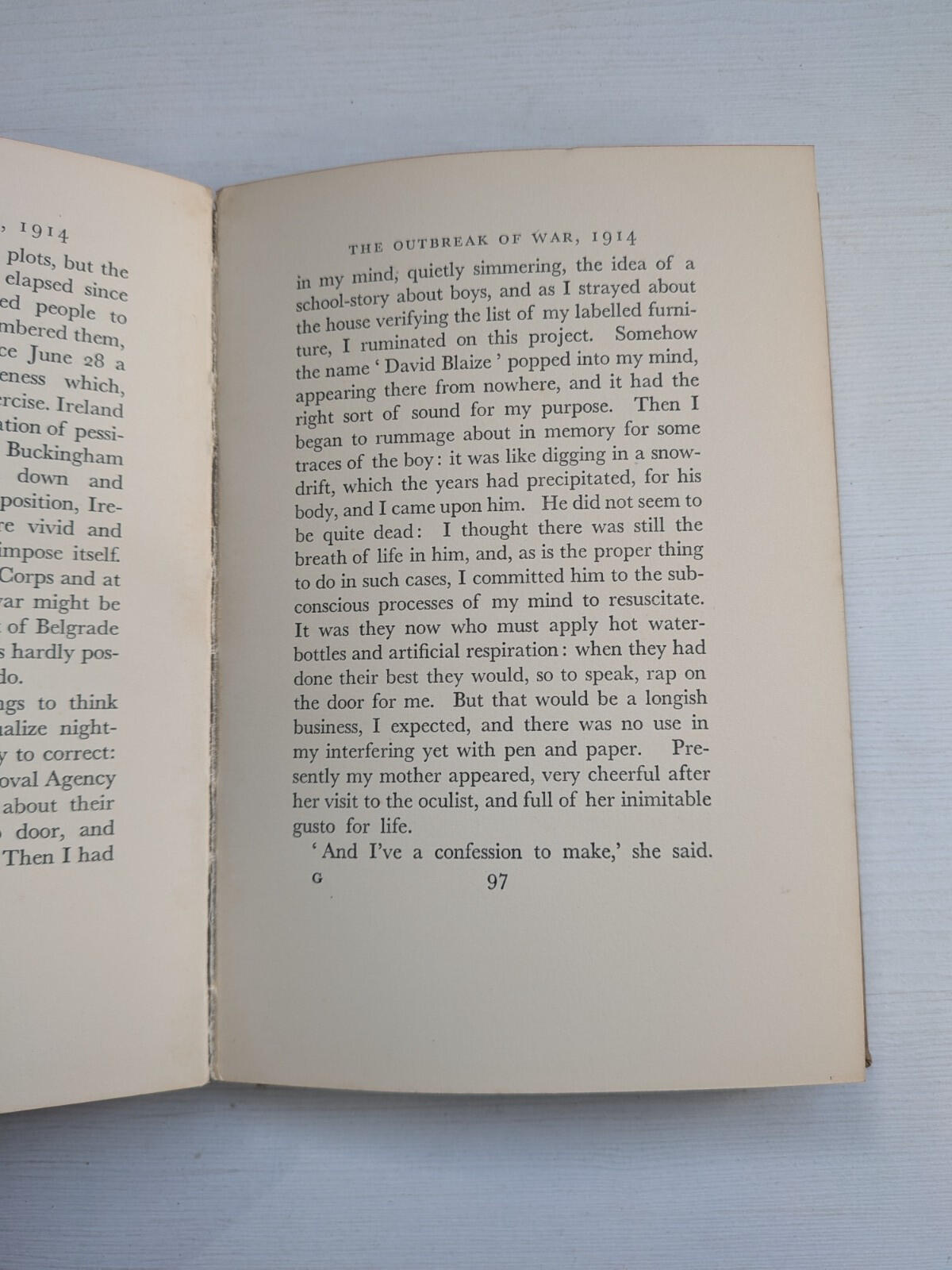 The Outbreak of War, 1914 by E.F. Benson - 1st Edition - 1933 - Peter Davies Ltd