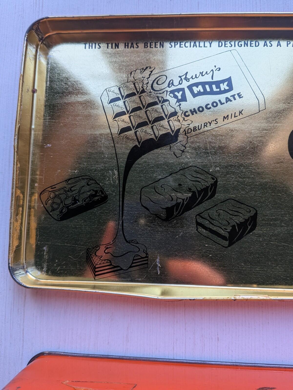 Vintage Cadbury's Chocolate Biscuits Tin (Empty) - Horse & Wagon Design
