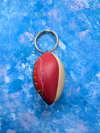 Vintage Multi-Coloured Rugby/American Football Novelty Keyring
