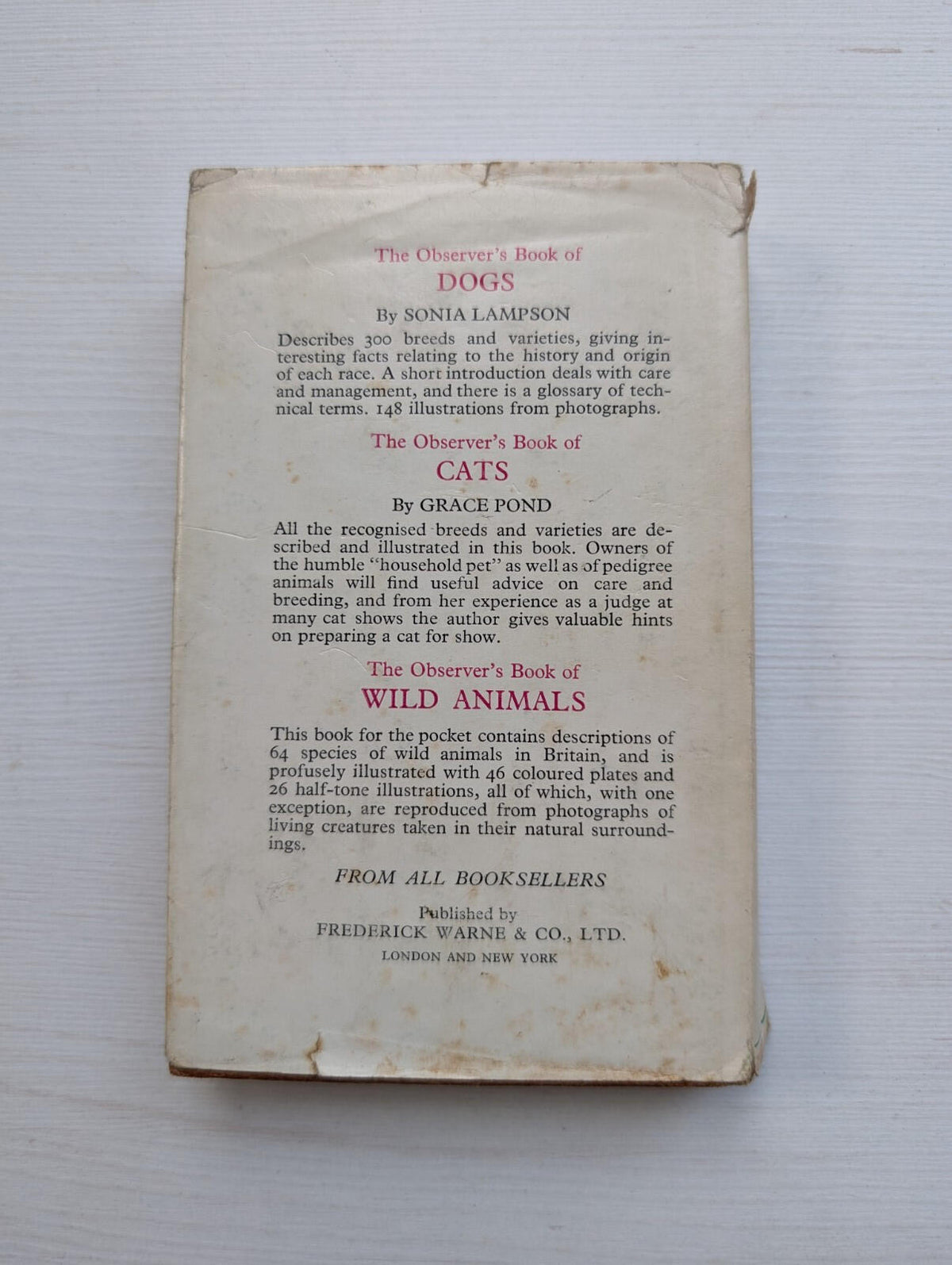 The Observer's Book of Horses & Ponies by R.S. Summerhays - 1968