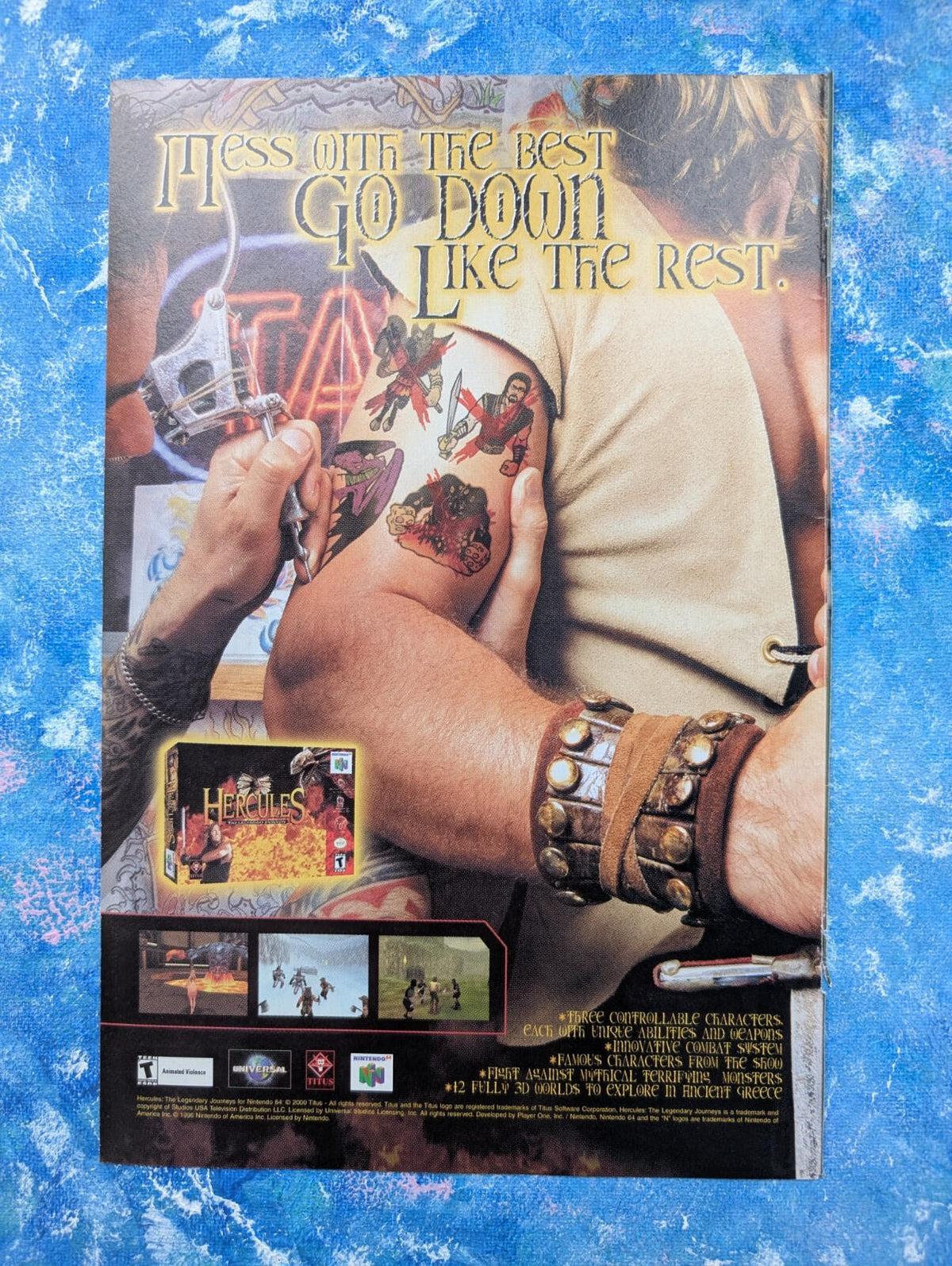 Hercules: The Legendary Journeys Nintendo 64 Game 2000 Advert - See Details