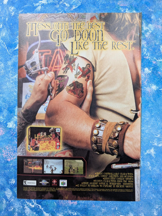 Hercules: The Legendary Journeys Nintendo 64 Game 2000 Advert - See Details