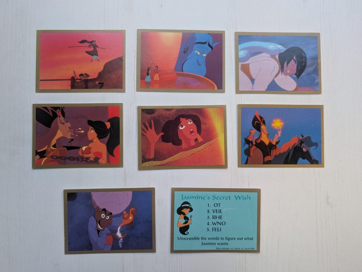 Disney's Aladdin Trading Cards - x8 Card Bundle - 1993 - Skybox
