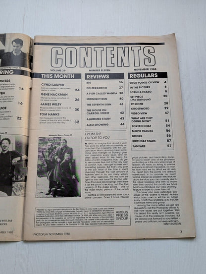 Photoplay Vol. 39 No. 11 November 1988 - A Fish Called Wanda/Big/ET + More