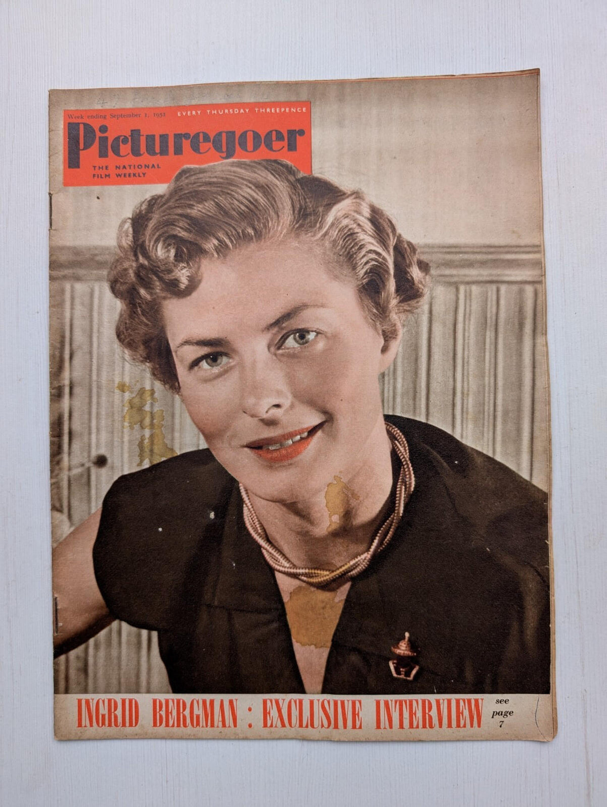 Picturegoer: The National Film Weekly September 1, 1951 - Ingrid Bergman Cover