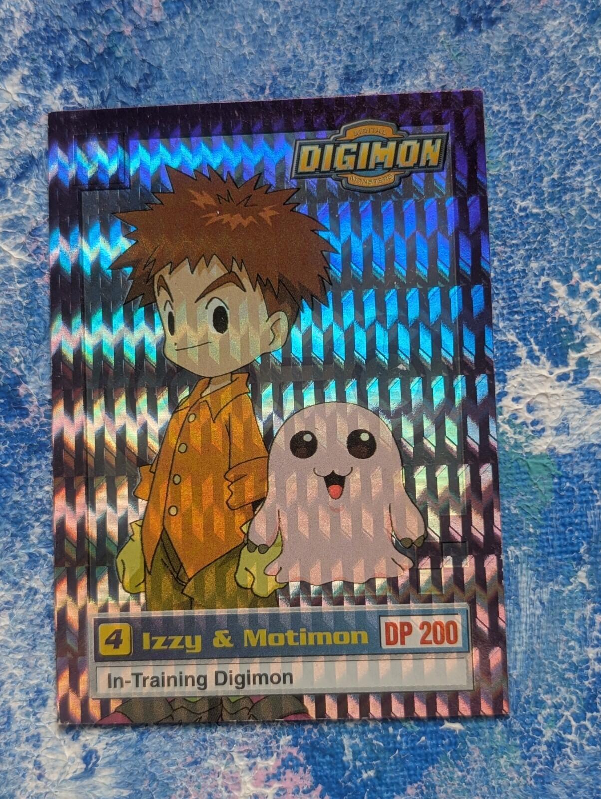 Digimon Izzy & Motimon Holo Card - 2000 - Bandai/Upper Deck