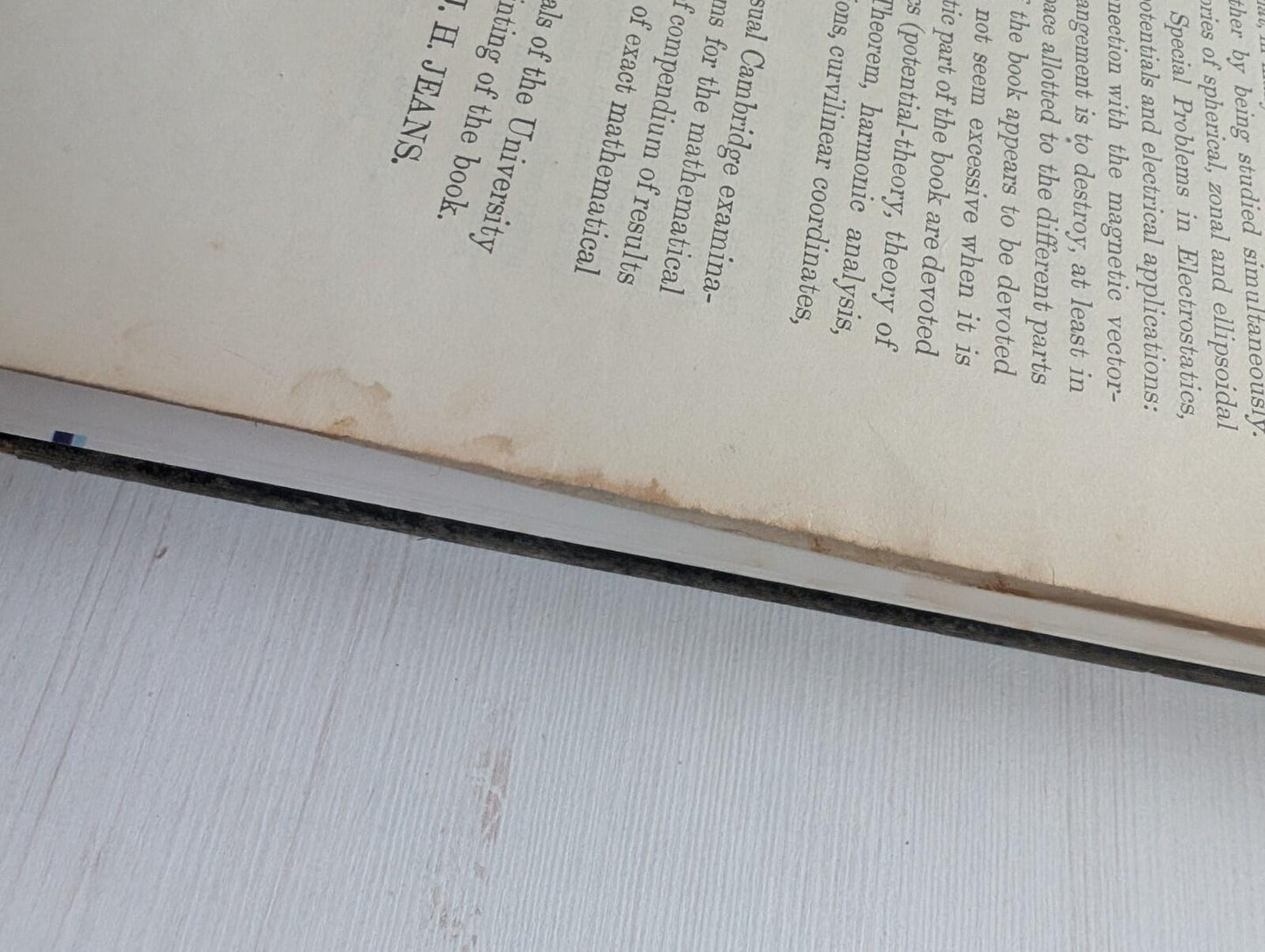 The Mathematical Theory of Electricity and Magnetism by J.H. Jeans - 1927