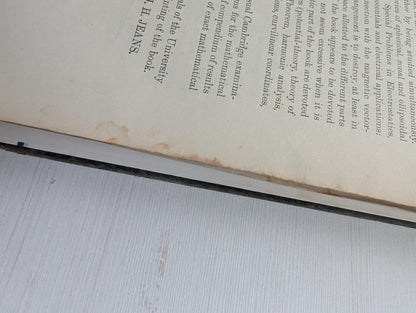 The Mathematical Theory of Electricity and Magnetism by J.H. Jeans - 1927