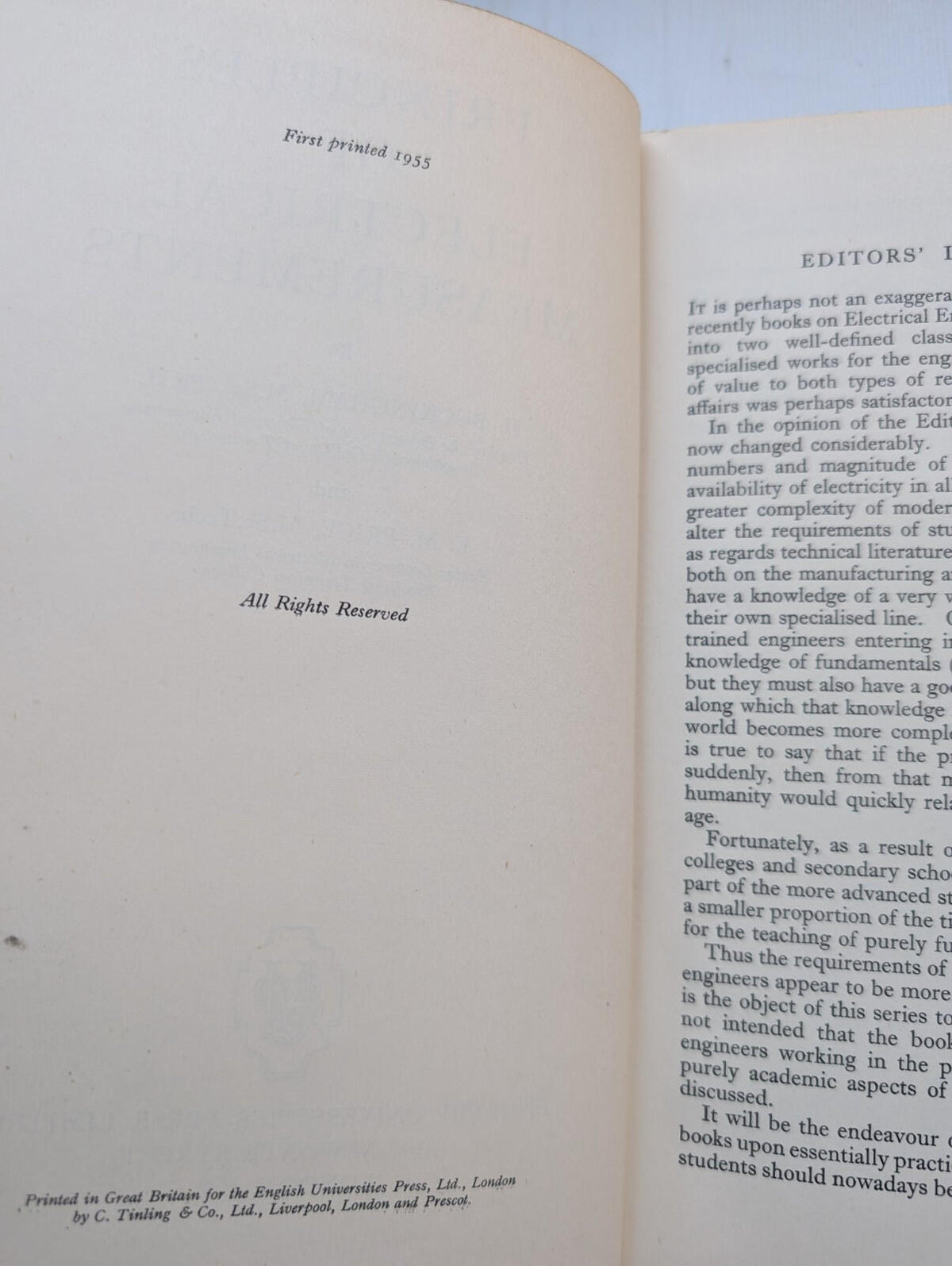 Principles of Electrical Measurements by H. Buckingham/E.M Price - 1955
