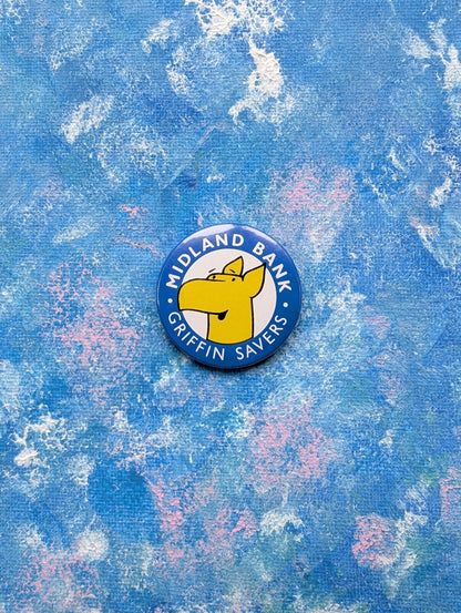 Vintage Midland Bank "Griffin Savers" Kid's Club Badge - 1980's