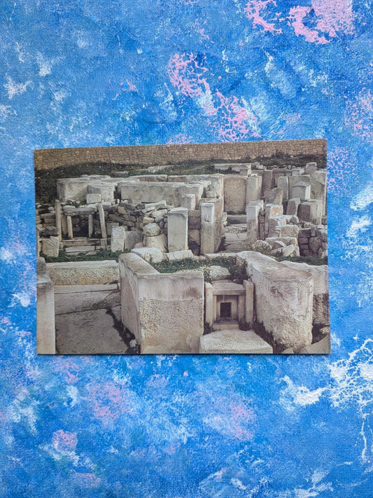 Vintage Malta Postcard - Tarxien Temples - Penprint Ltd