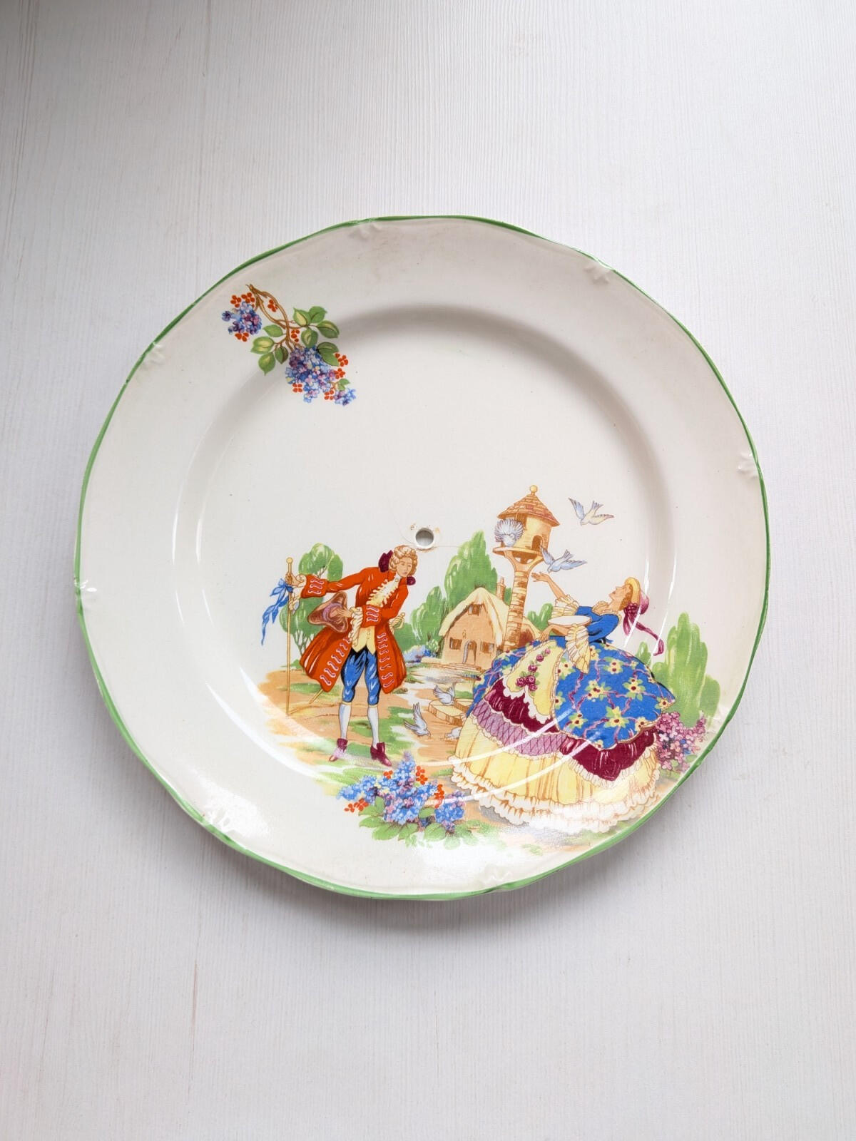 Vintage Midwinter Porcelon Burslem Plate - Regency Gentleman & Lady Design