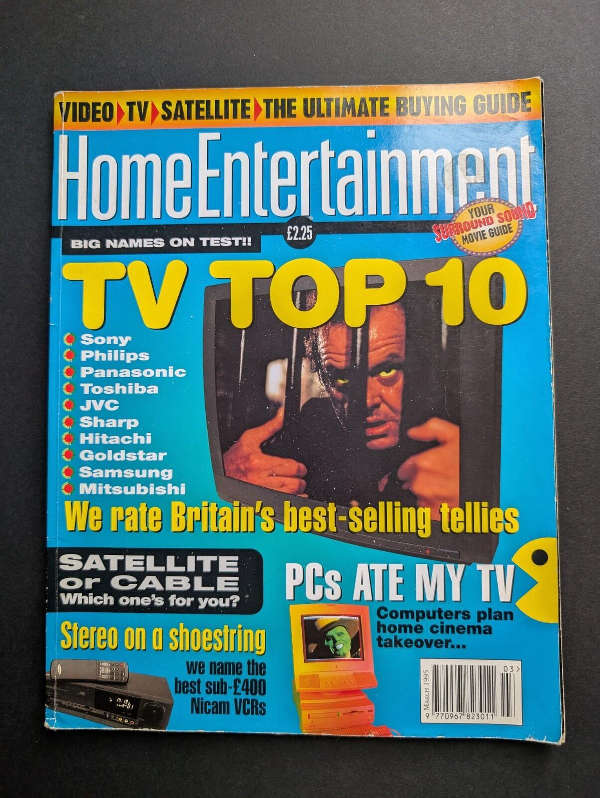Home Entertainment Magazine March 1995 - TV Top 10, Satellite or Cable