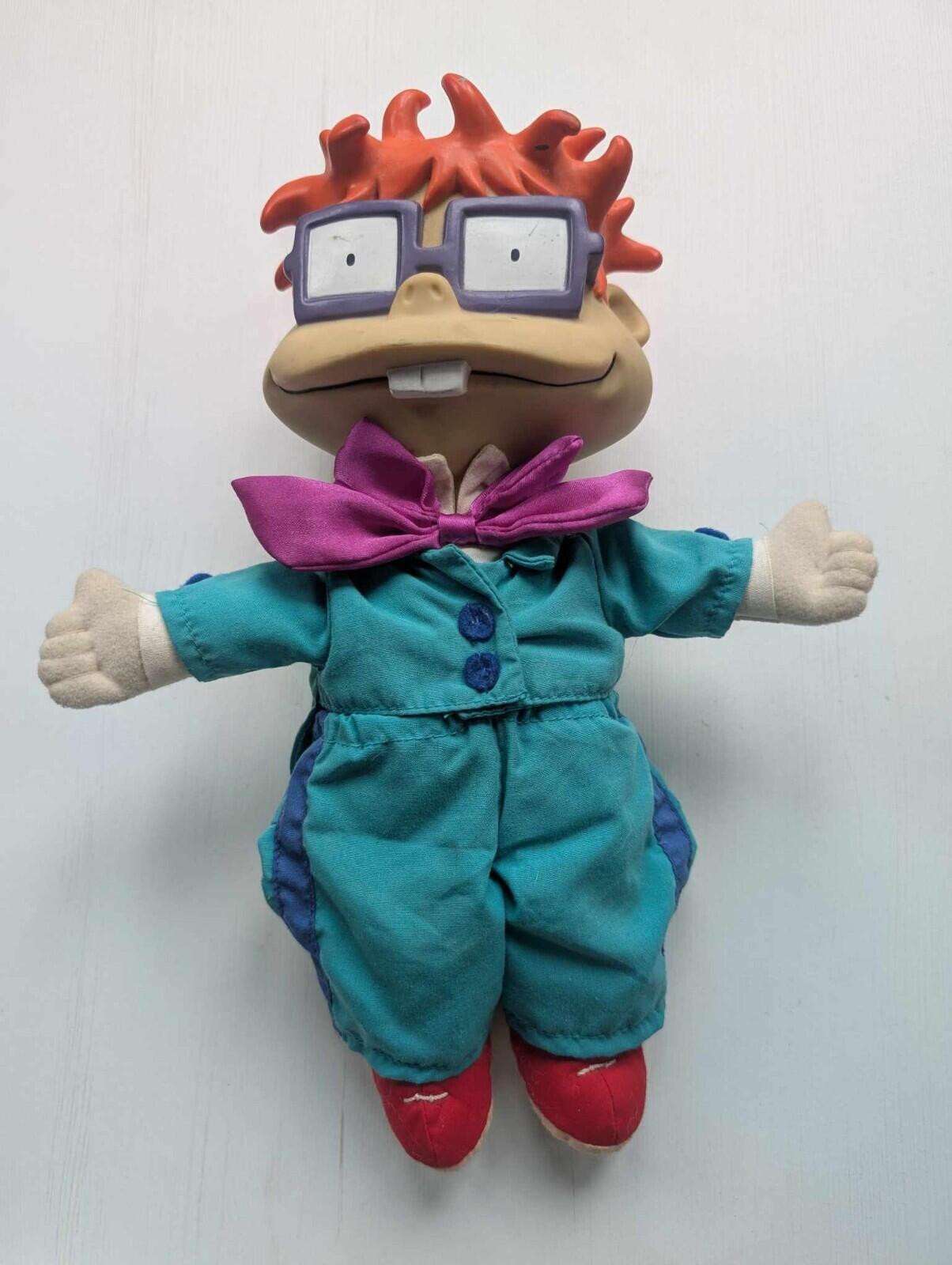 Rugrats In Paris Chuckie Finster Plush Doll with Vinyl Head, Vintage Nickelodeon