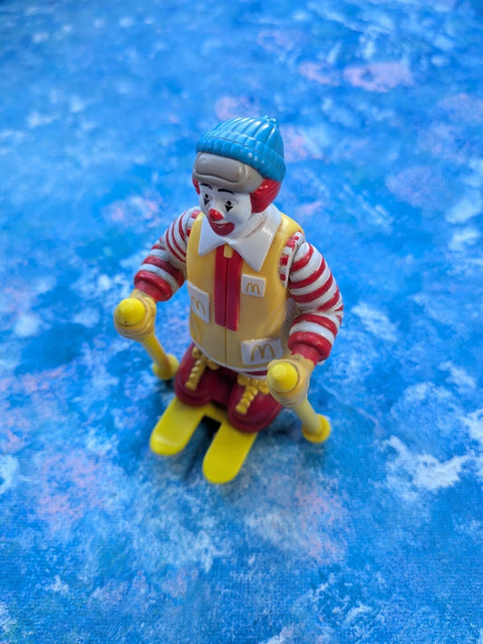 Vintage Ronald McDonald Skiing Wind-Up Toy - 1994 - McDonalds